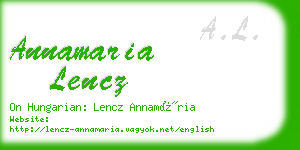 annamaria lencz business card